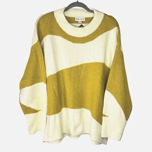 NWT Ava & Viv Sweater Women's Plus Size 2X Lime Swirl Knit Pullover Cozy New